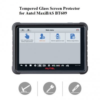 Tempered Glass Screen Protector for AUTEL MaxiBAS BT609